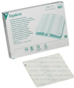 3M 1621 Tegaderm Transparent Dressing, First Aid Style - 4" x 4(3/4)",   woundcareshop