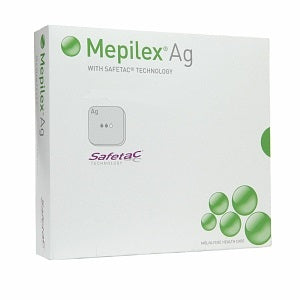 Molnlycke Health Care 287500 Mepilex Ag AntiMicrobial Foam Dressing wi – woundcareshop Molnlycke Health Care 287500 Mepilex Ag AntiMicrobial Foam Dressing wi – woundcareshop