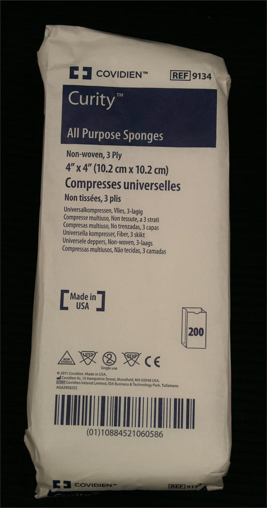 Bulk Sponge, 3 x 3, Non-Woven New Sponge, Nonsterile, 4-ply, 200