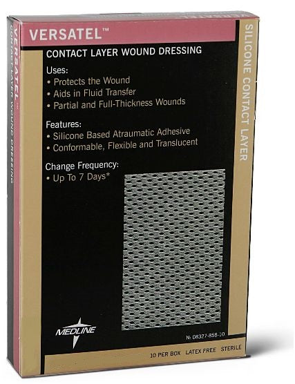 Medline MSC1747EP Versatel Wound Contact Layer Dressing - 4 inch x 7 i woundcareshop Medline MSC1747EP Versatel Wound Contact Layer Dressing - 4 inch x 7 i woundcareshop