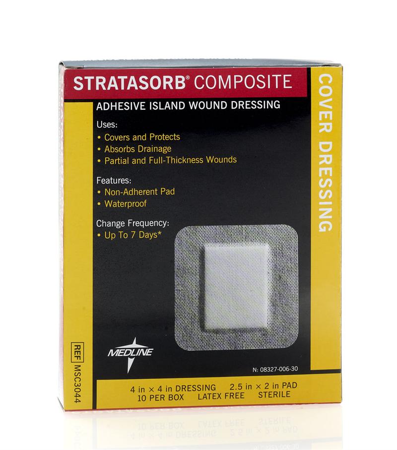 Medline MSC3044Z Stratasorb Composite Island Dressing