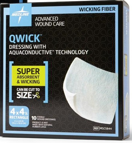 Medline MSC5844 Qwick Absorbent Non-Adhesive Wound Dressing - 4 inch x woundcareshop Medline MSC5844 Qwick Absorbent Non-Adhesive Wound Dressing - 4 inch x woundcareshop
