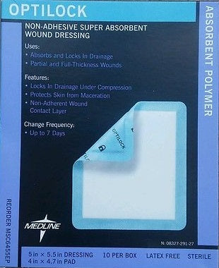 Medline MSC6455EPZ Optilock Non-Adhesive Foam Dressing - 5