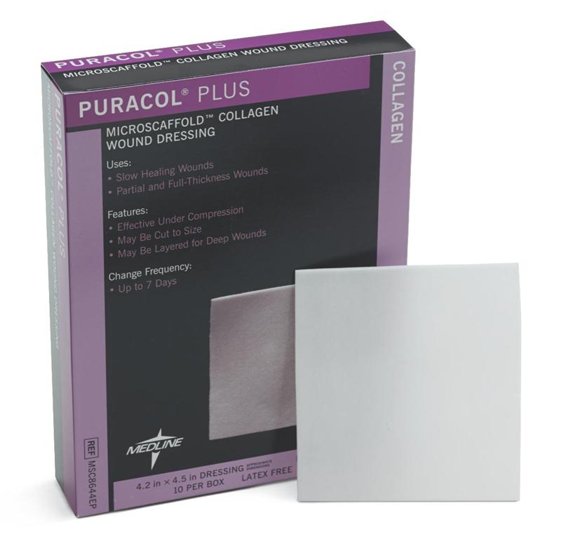 Medline MSC8644EPZ Puracol Plus Collagen Dressing - 4(1/4)" x 4(1/2)", woundcareshop Medline MSC8644EPZ Puracol Plus Collagen Dressing - 4(1/4)" x 4(1/2)", woundcareshop