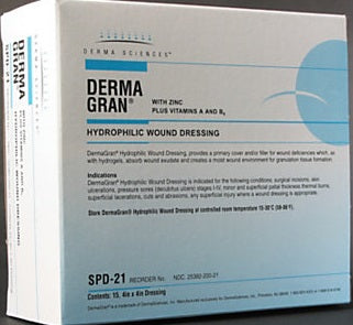 Derma Sciences SPD21 DermagranB Hydrophilic Dressing