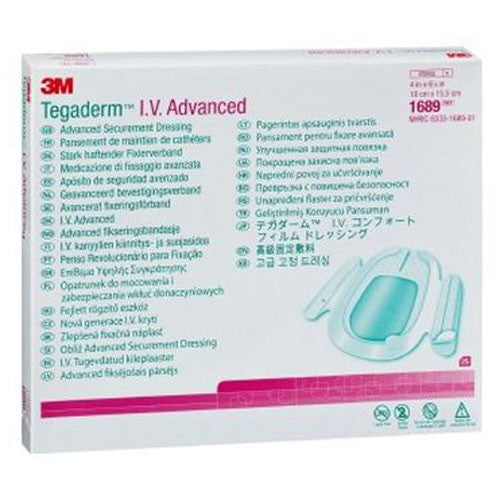 3M 1689 Tegaderm I.V. Advanced Securement Dressing - 4 inch x 6 (1