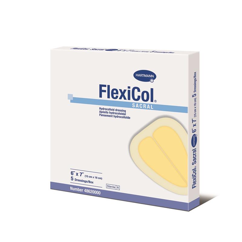 Hartmann 48620000 FlexiCol Hydrocolloid Dressing - Sacral, 6 inch x 7   woundcareshop