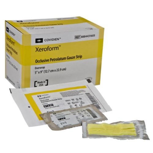 yellow wound dressing Covidien 8884431605 431605 Xeroform Occlusive Petrolatum Gauze Dressin –  woundcareshop
